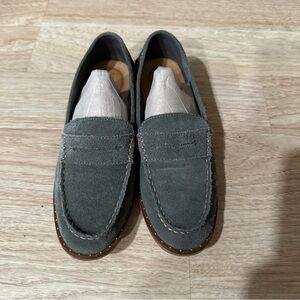 Women’s Sperry Blue Gray Suede Top Sider Loafers 8.5